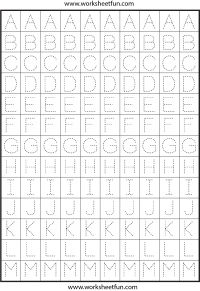 Letter Tracing - 2 Worksheets