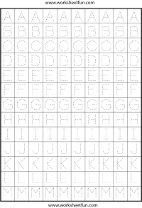 Letter Tracing - 2 Worksheets