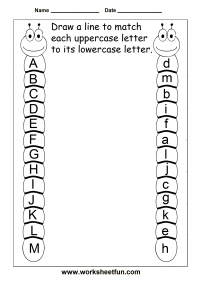 Match Uppercase And Lowercase Letters - 13 Worksheets