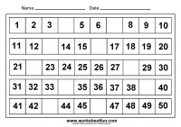 missing numbers 1-50