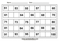 missing numbers 51-100