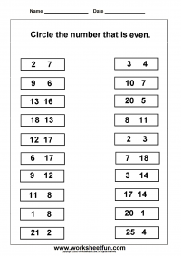 First Grade Worksheets