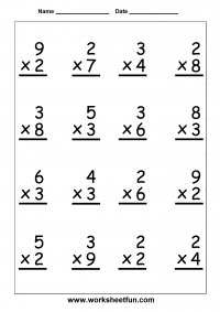 multiplication worksheet