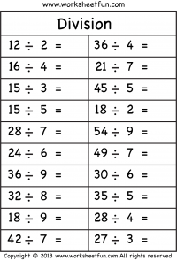 division worksheet