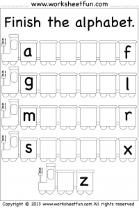 Missing Lowercase Letters – Missing Small Letters - Worksheet