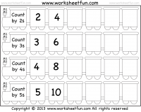 Skip Counting by 2, 3, 4 and 5 – Worksheet