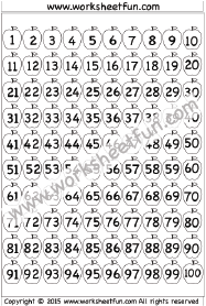 number chart 1-100