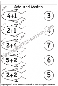kindergarten addition worksheets