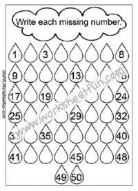 Missing Numbers 1-50