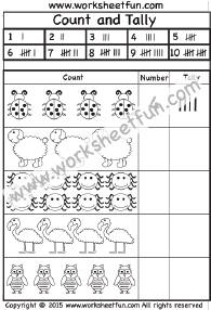 tally marks worksheet
