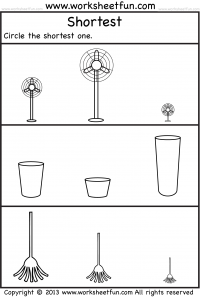 Shortest - 2 Preschool Worksheets