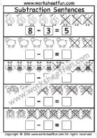subtraction sentences