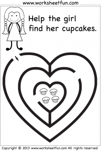 Beginner Maze - Preschool and Kindergarten - One Worksheet