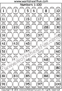 Missing Number Worksheets