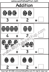Easter addition worksheet
