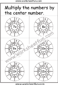Multiplication Target Circles