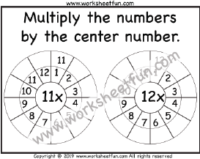 Multiplication Target Circles