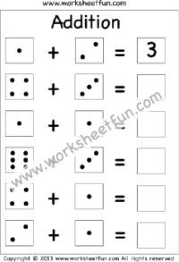 Dice Addition Worksheet
