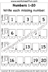 Missing Numbers 1-20