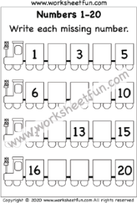 Missing Numbers 1-20