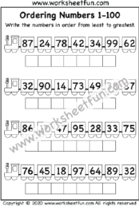 Ordering Numbers 1-100