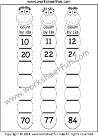 Skip Counting Worksheet